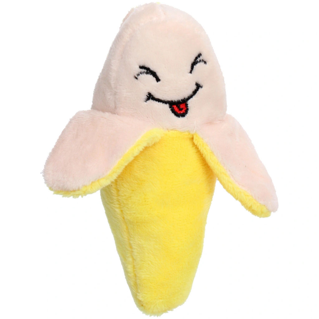 Цена за 4 шт. Игрушка для щенков, собак мелких и средних пород "Мистер Бананчик", с пищалкой, 6*12см (лейбл)