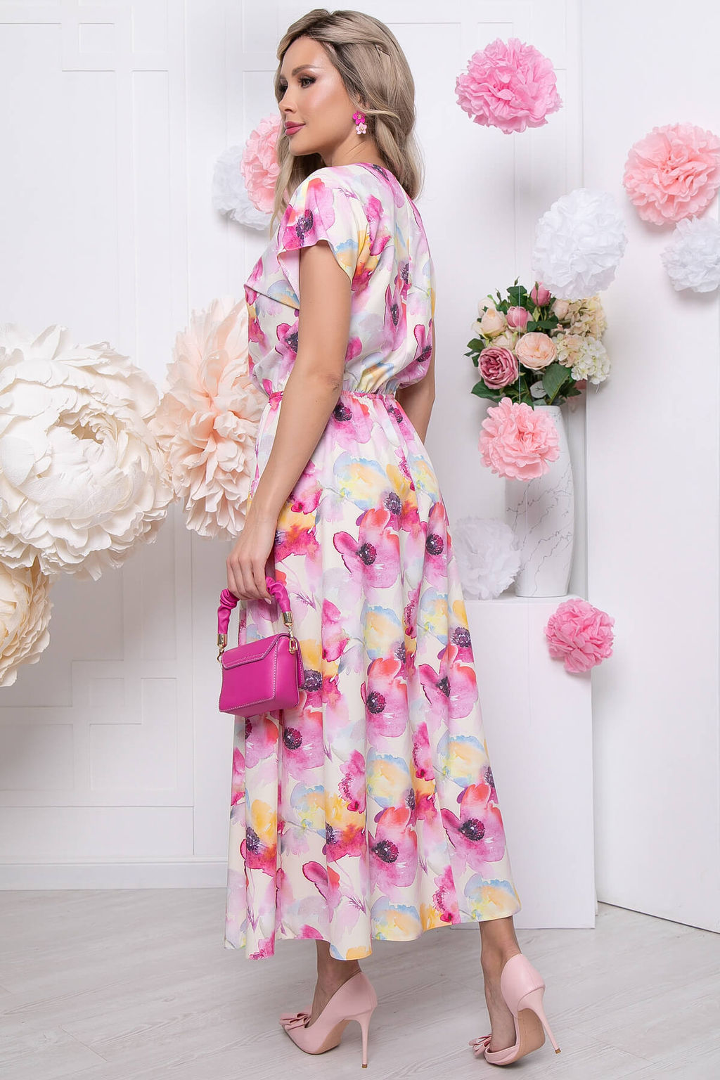 Платье Кейтлин (акварель/цветы) П5828 - Lt collection фото 2