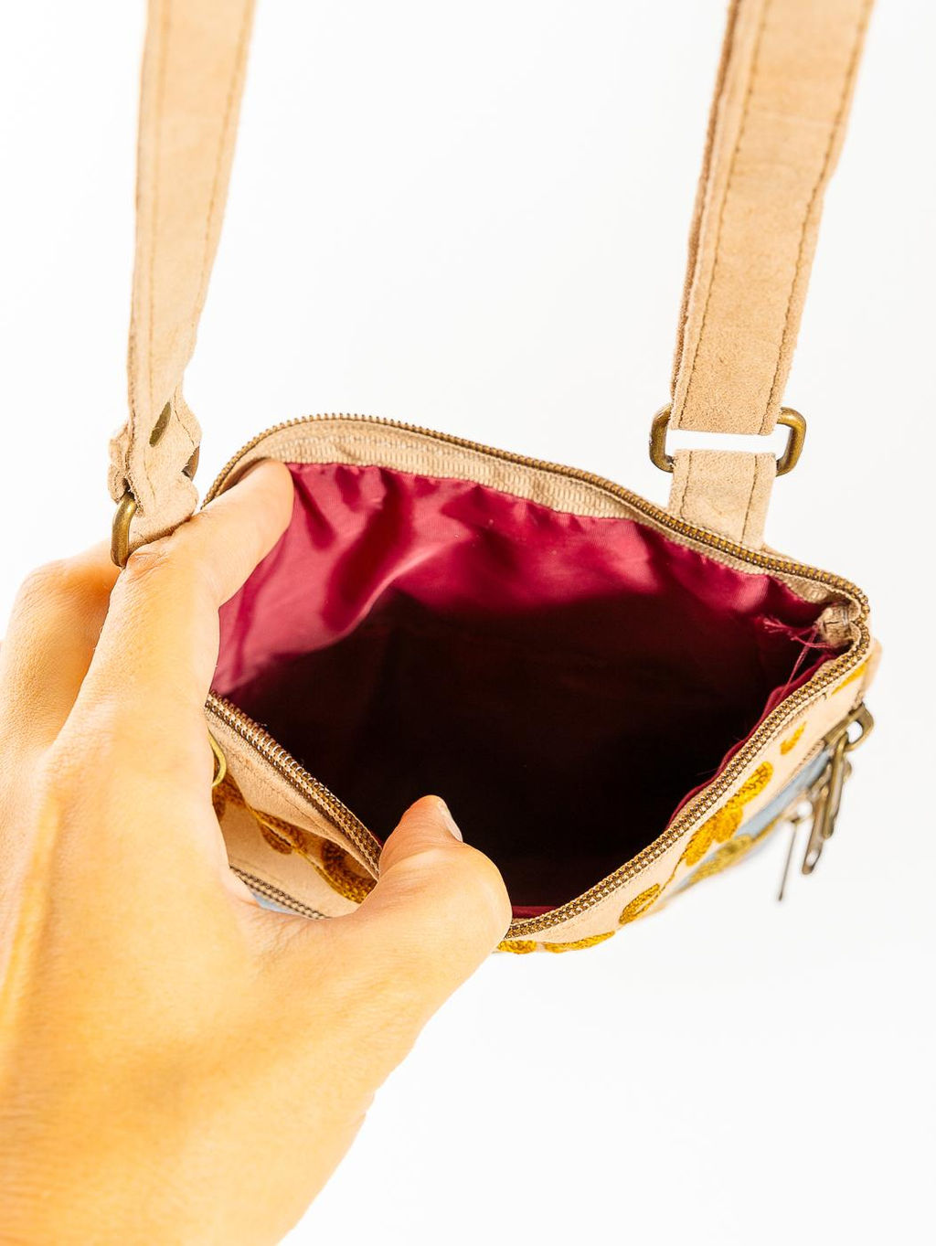 Сумка замшевая в ассортименте через плечо1107/48 - Ганг фото 4