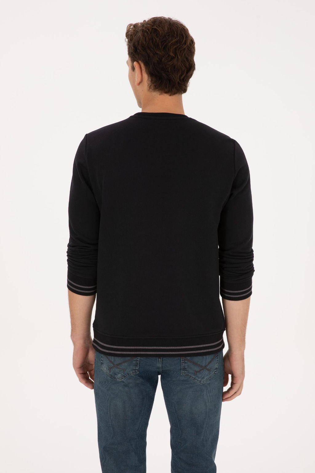 Erkek Siyah Sweatshirt