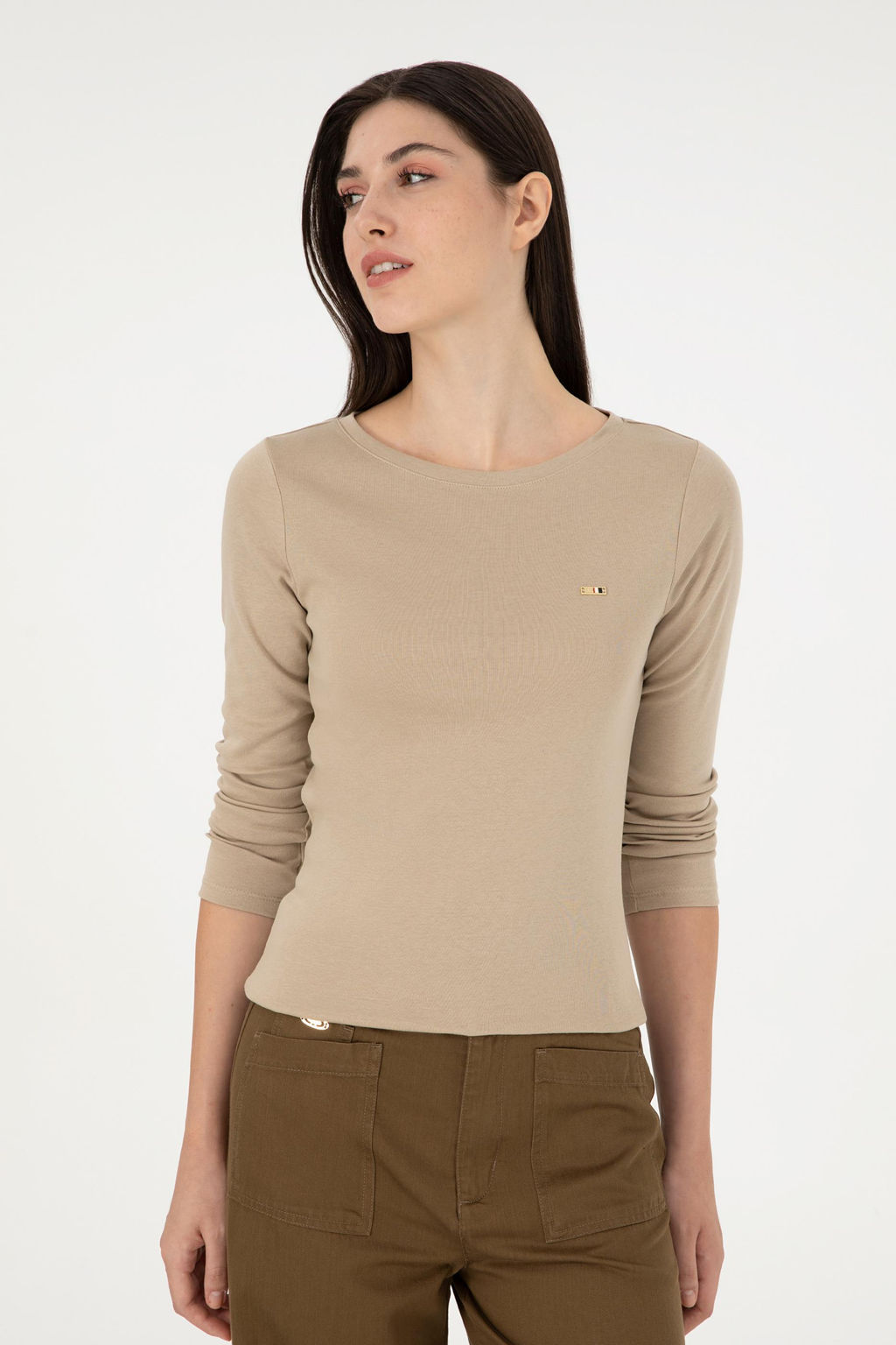 Женский свитшот светлого цвета хаки Неожиданная скидка в корзине - U.s. polo assn фото 3