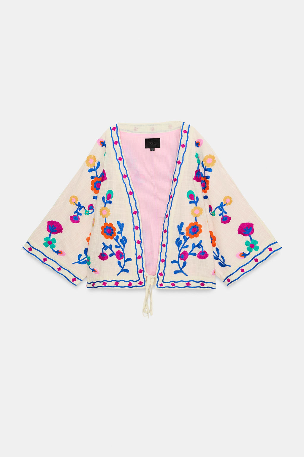 KIMONO BORDADOS FLORES / Crudo - Zara фото 6