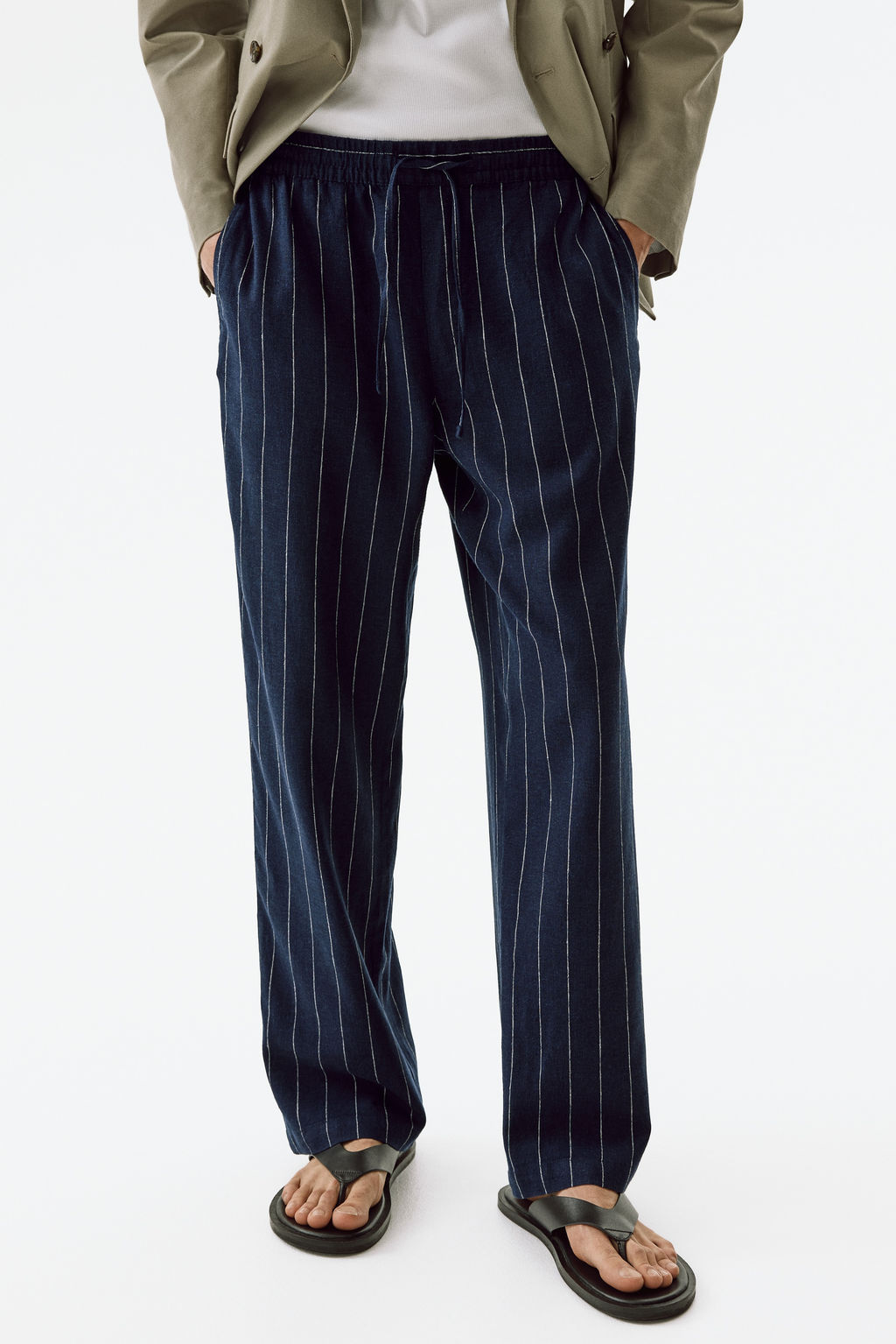 Pantal?n en mezcla de lino Relaxed Fit - H&m фото 12