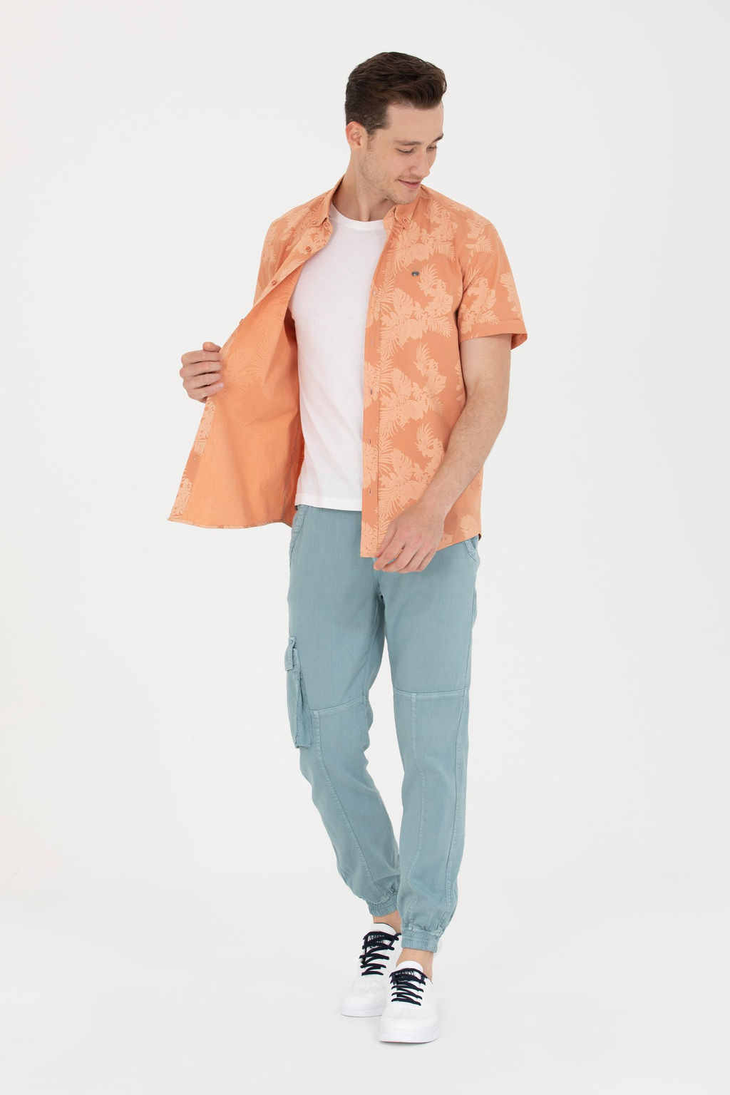 U. S. Polo Assn Мужская рубашка с коротким рукавом в плитку - U.s. polo assn фото 4