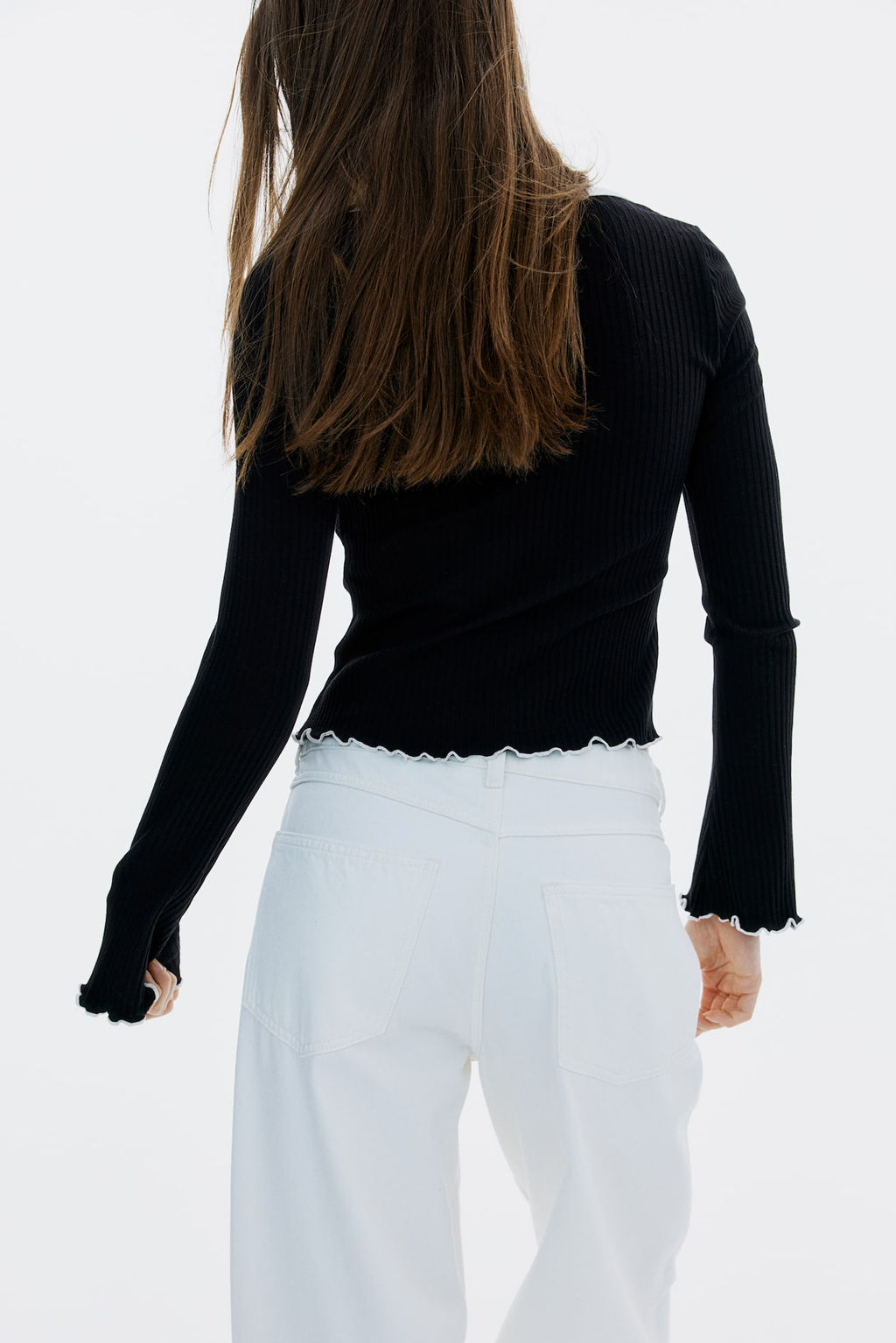 Top de canale con detalles sobrehilados - H&m фото 12