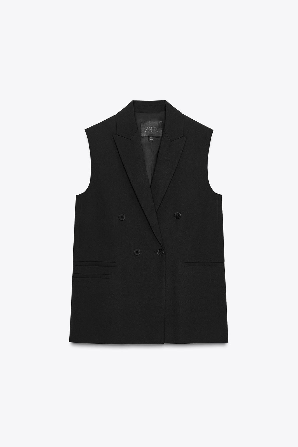 ZW COLLECTION OVERSIZE DOUBLE-BREASTED WAISTCOAT - Zara фото 7