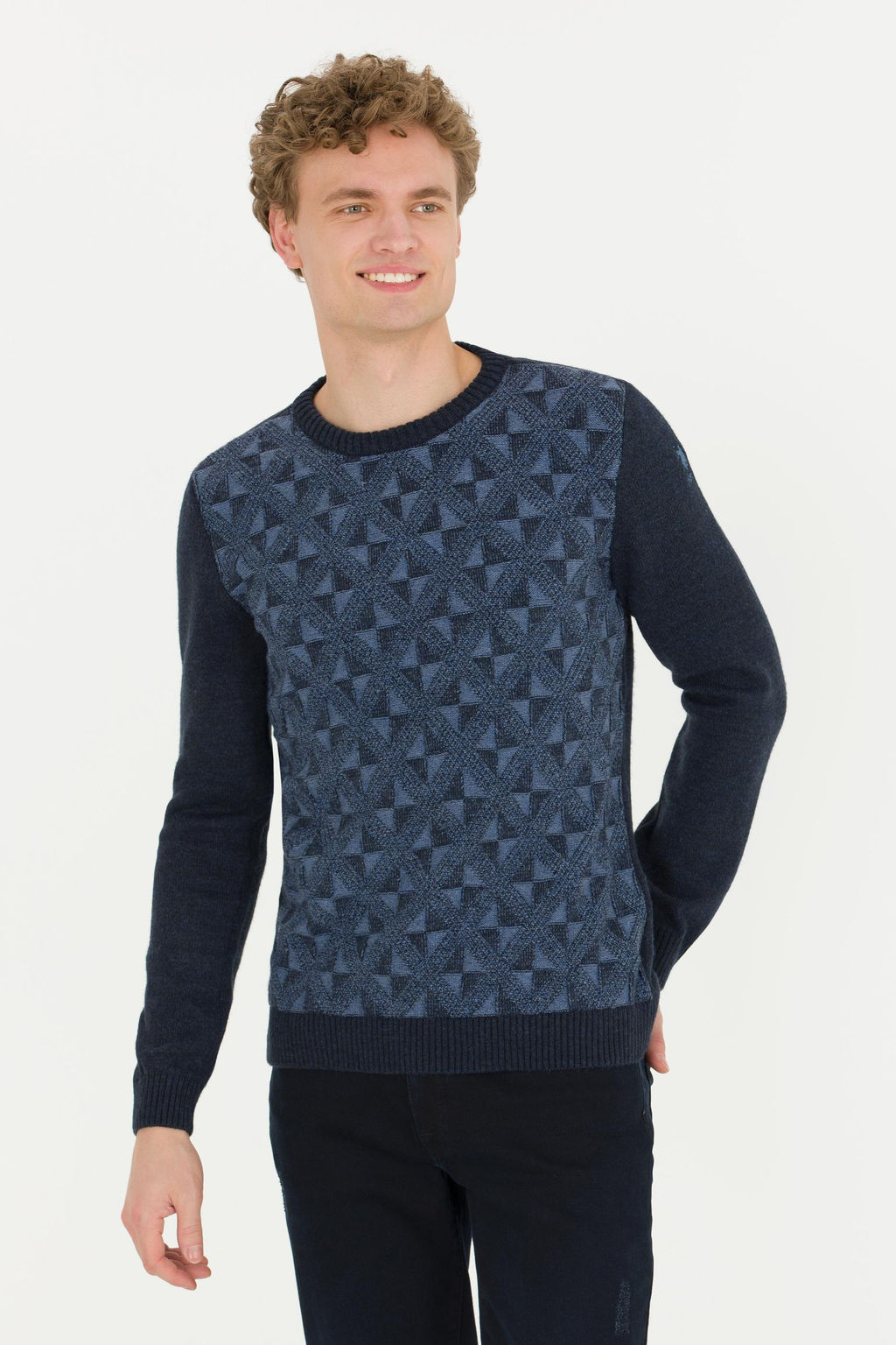 Мужской темно-синий свитер - U.s. polo assn фото 3