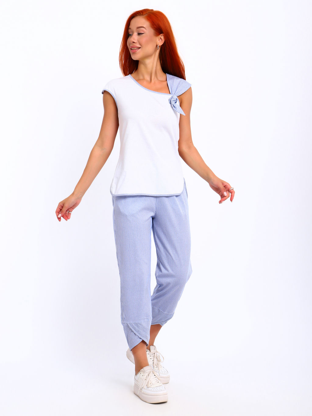 Костюм с брюками АВРОРА-1 (голубой №10) - Ивановская трикотажная компания фото 2