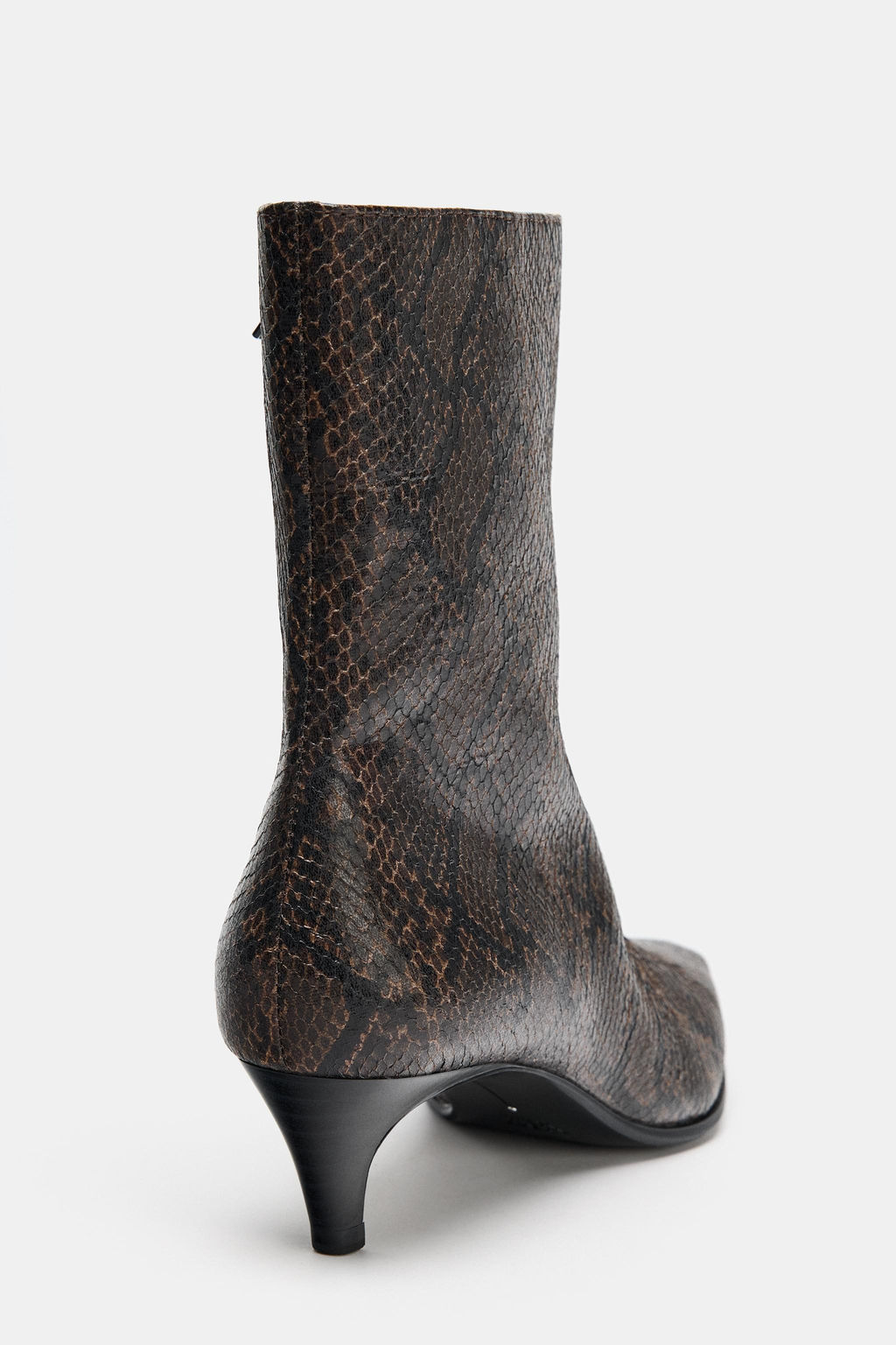 ANIMAL PRINT HEELED ANKLE BOOTS - Zara фото 4