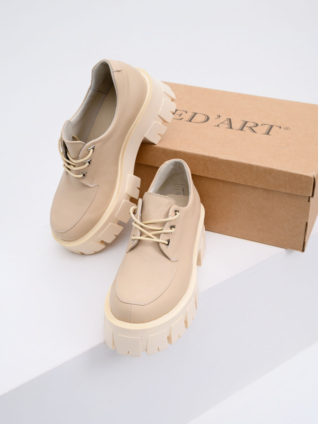 Туфли полуботинки 202.90200m.Бежевый