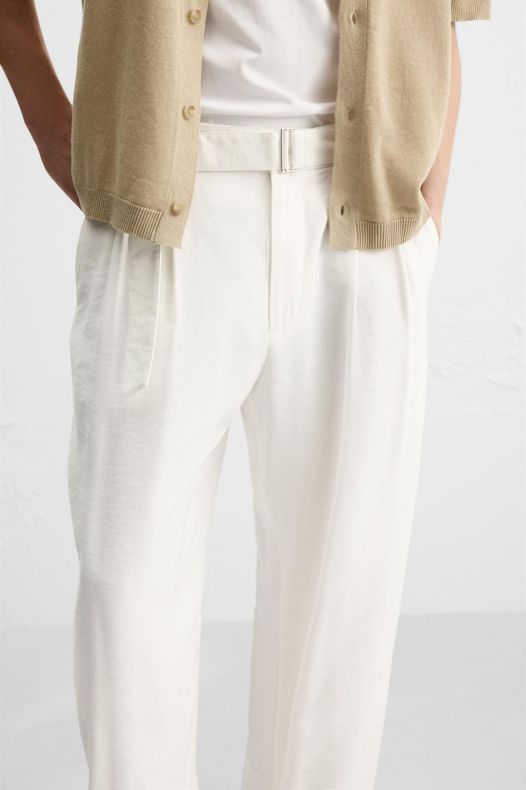 PLEATED TROUSERS WITH BELT - Zara фото 24