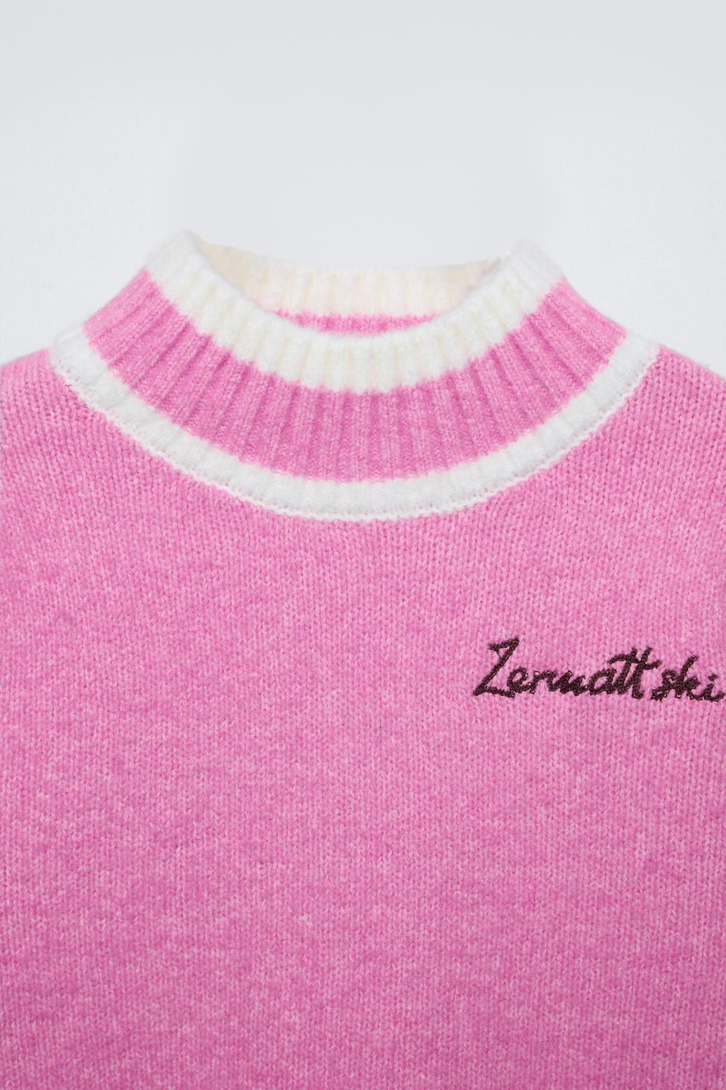 SKI COLLECTION EMBROIDERED KNIT JUMPER - Zara фото 3