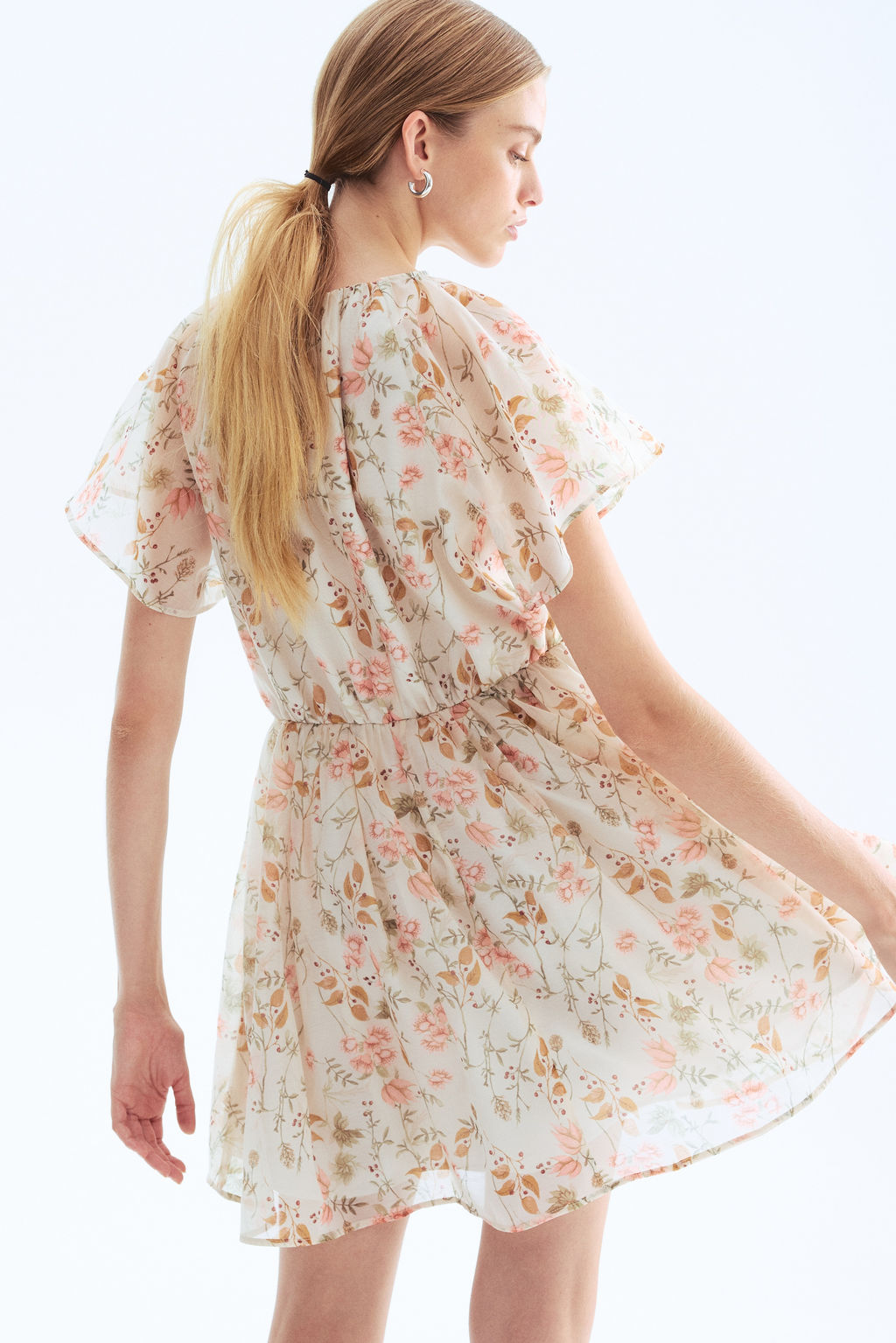 Vestido con mangas mariposa - H&m фото 8