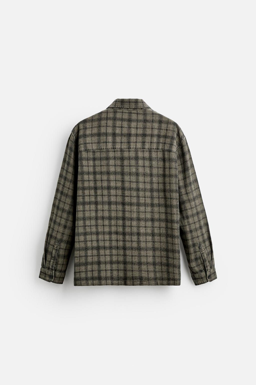 CHECK PIERCING OVERSHIRT - Zara фото 8