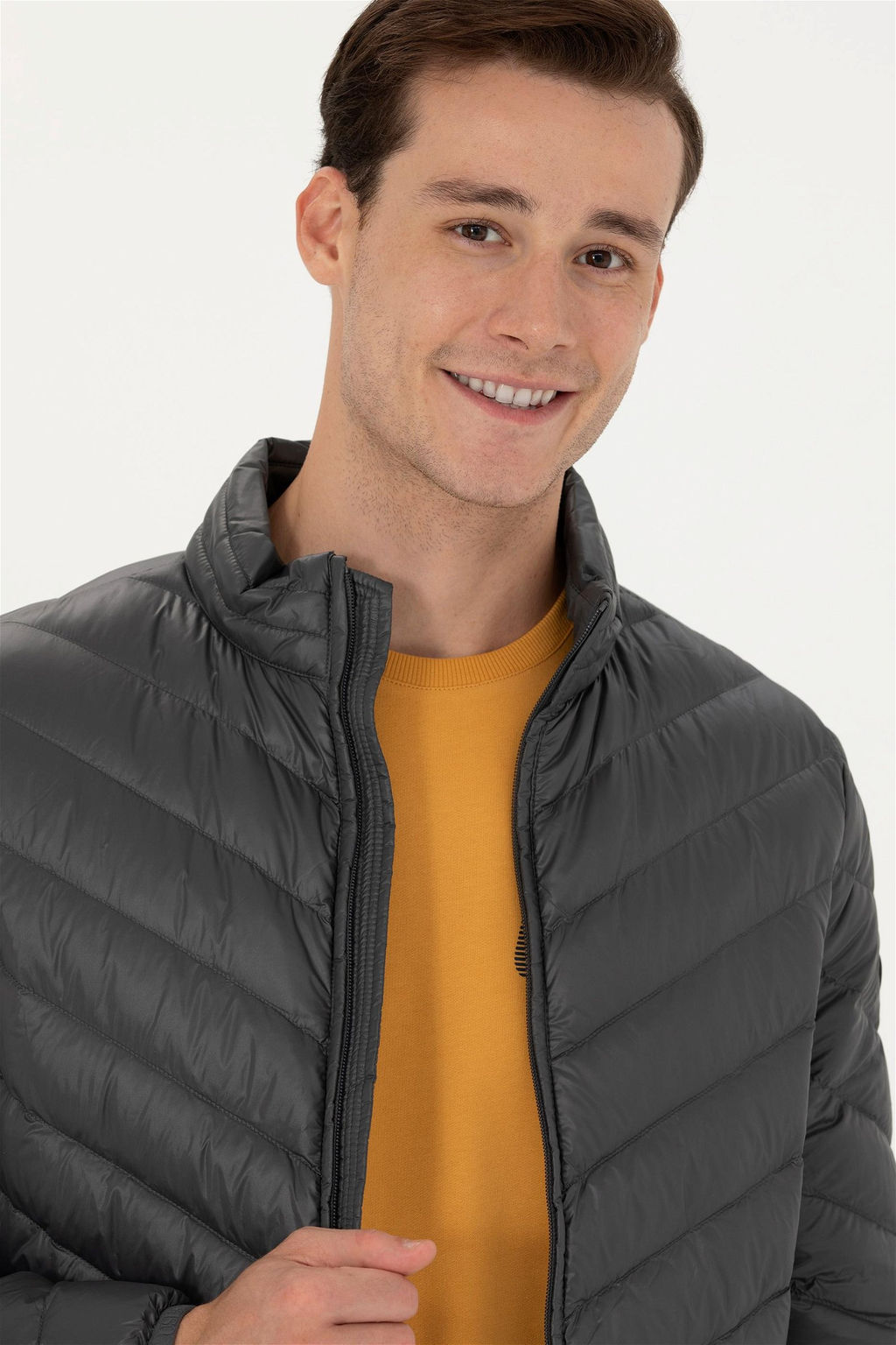 U. S. Polo Assn / Мужское пальто антрацитового цвета - U.s. polo assn фото 9