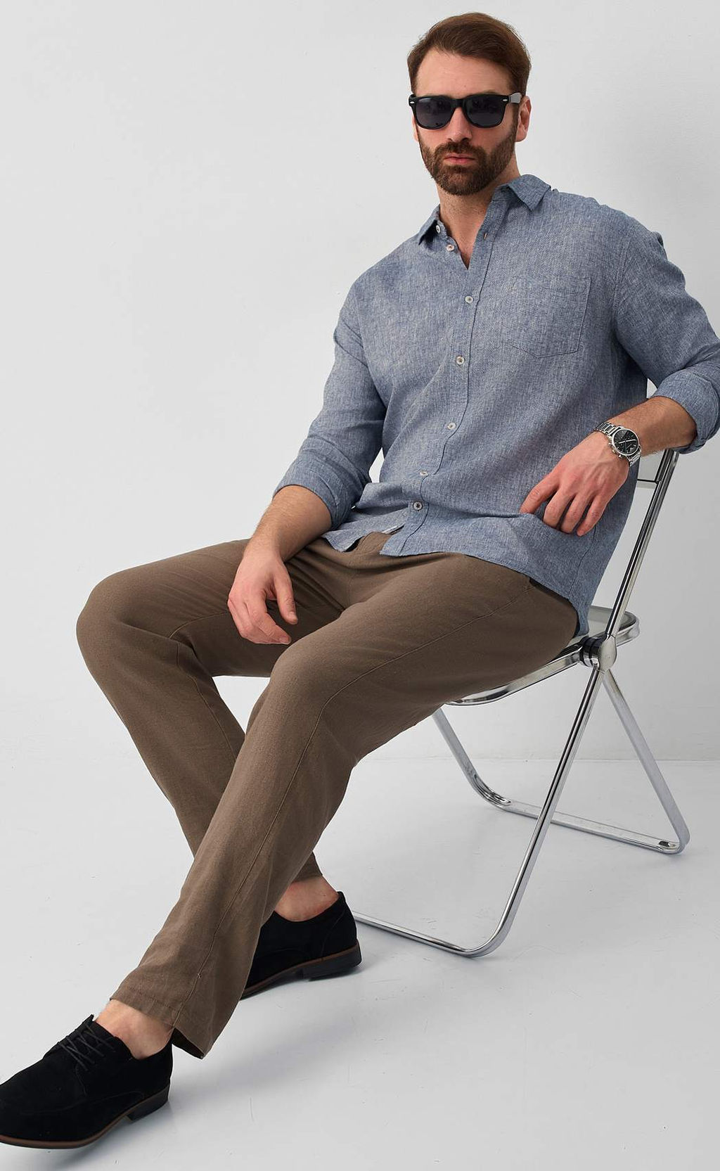 Брюки F511-0890 l.brown