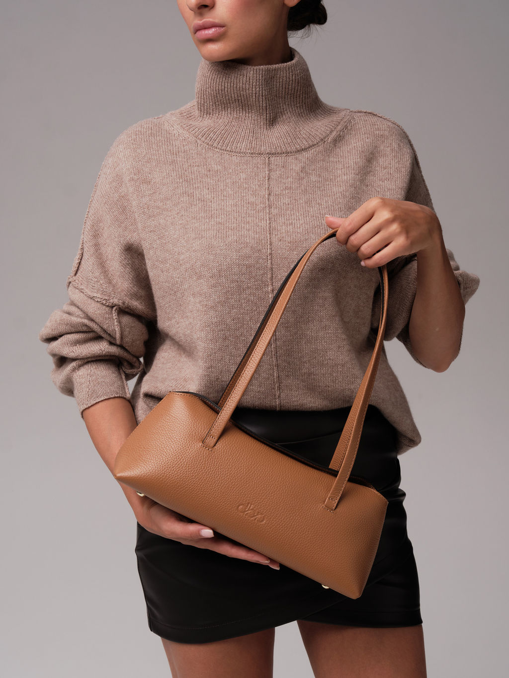 Кожаная сумка Raduy DBR 31127 оранжевый миндаль  фото 4