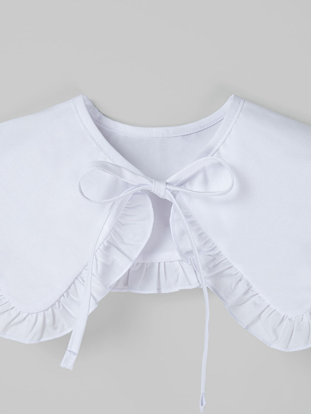 Воротник с рюшей Белый детский - Bungly фото 3