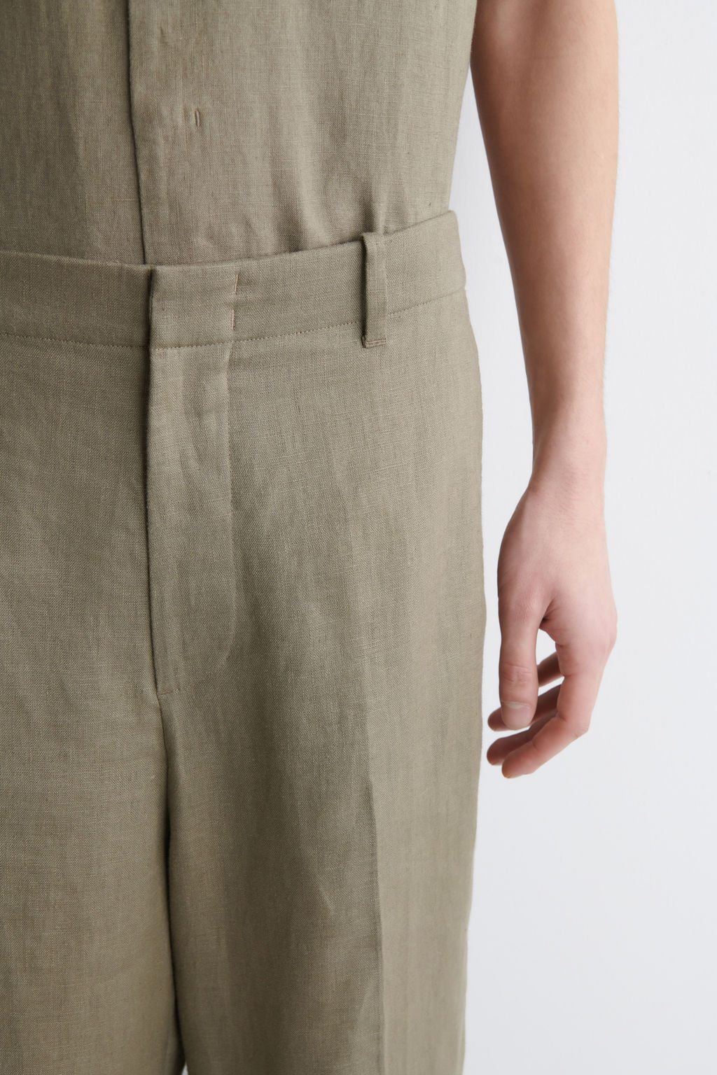 PANTAL?N DE LINO RELAXED FIT STRAIGHT LEG - H&m фото 8