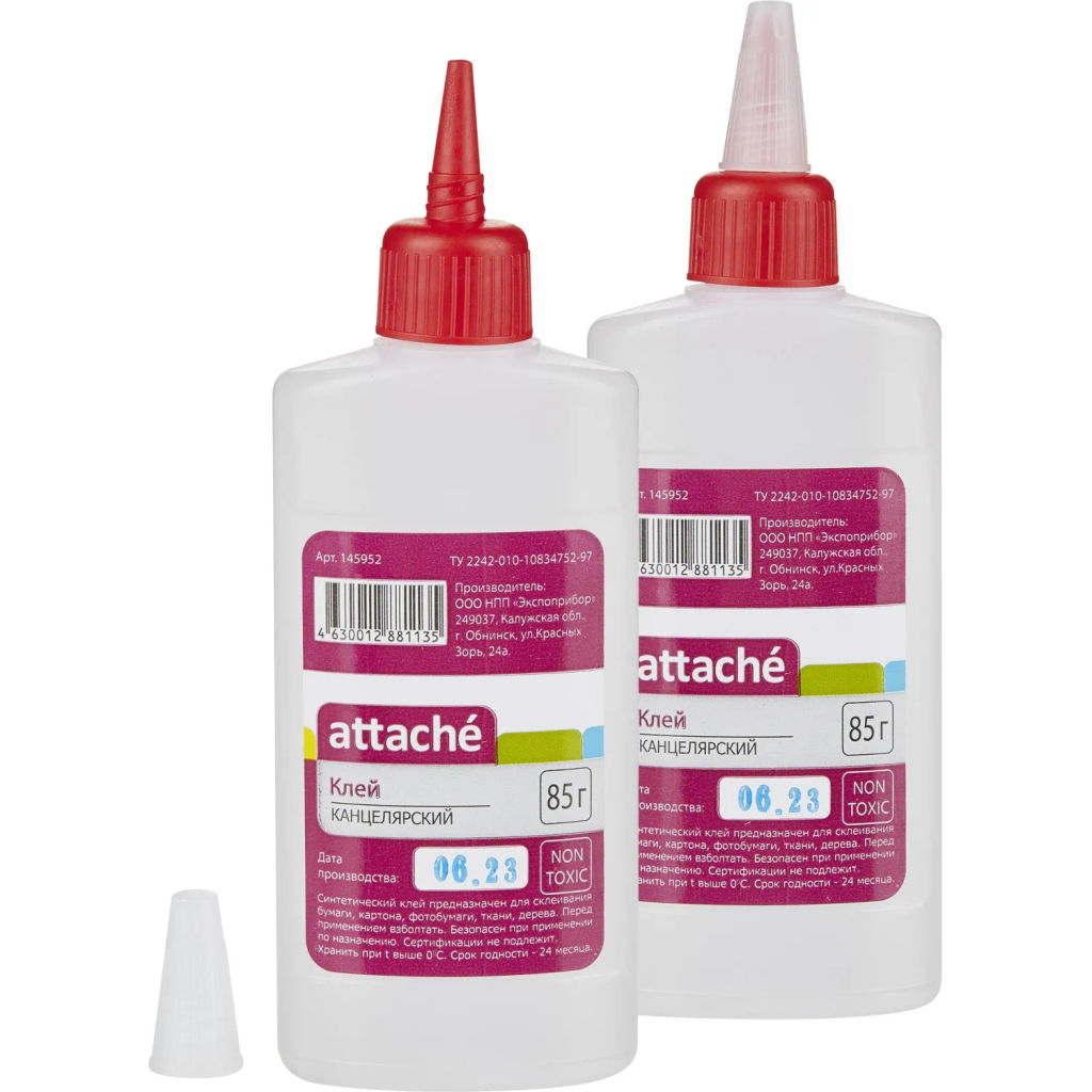 Клей канцелярский синтетический 85мл Attache  фото 2