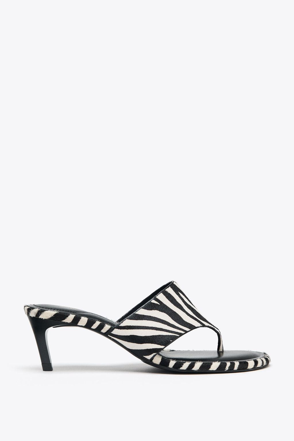 ANIMAL PRINT LEATHER SANDALS - Zara фото 7
