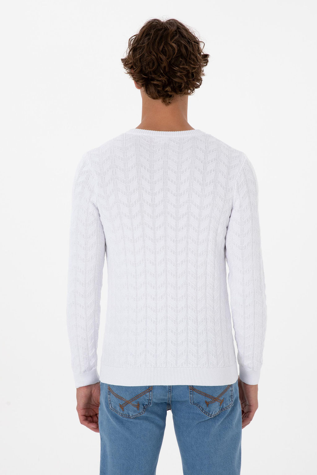 Erkek Beyaz Basic Kazak Sepette S_rpriz _ndirim - U.s. polo assn фото 5