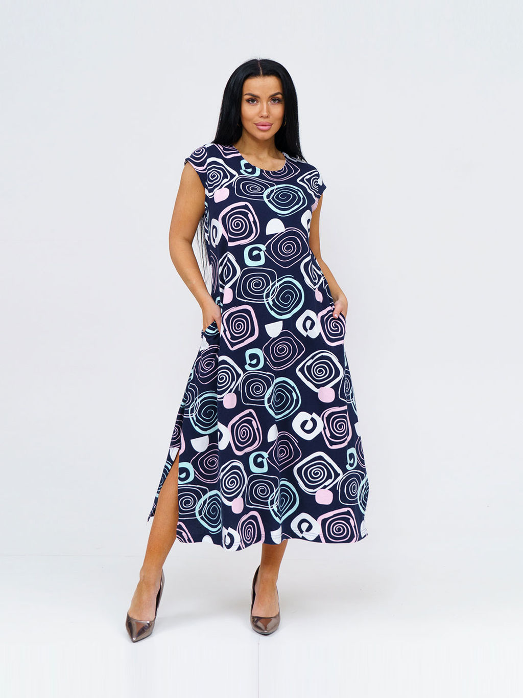 Платье женское, цвет синий