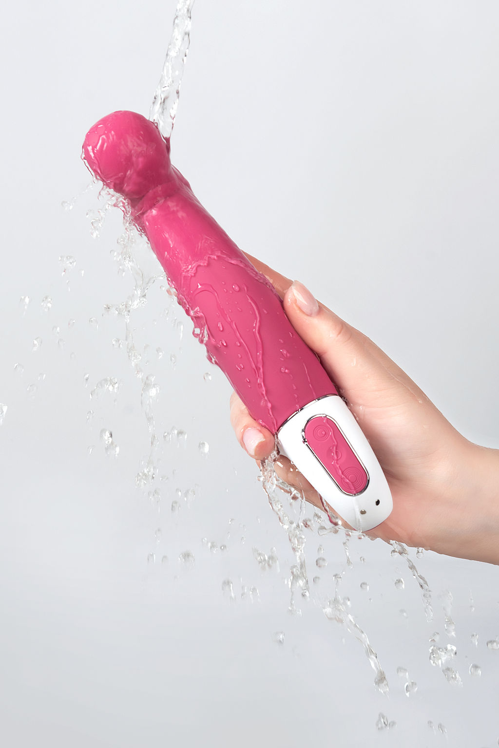 Нереалистичный вибратор Satisfyer Vibes Petting Hippo, силикон, красный, 22,9 см.  фото 7