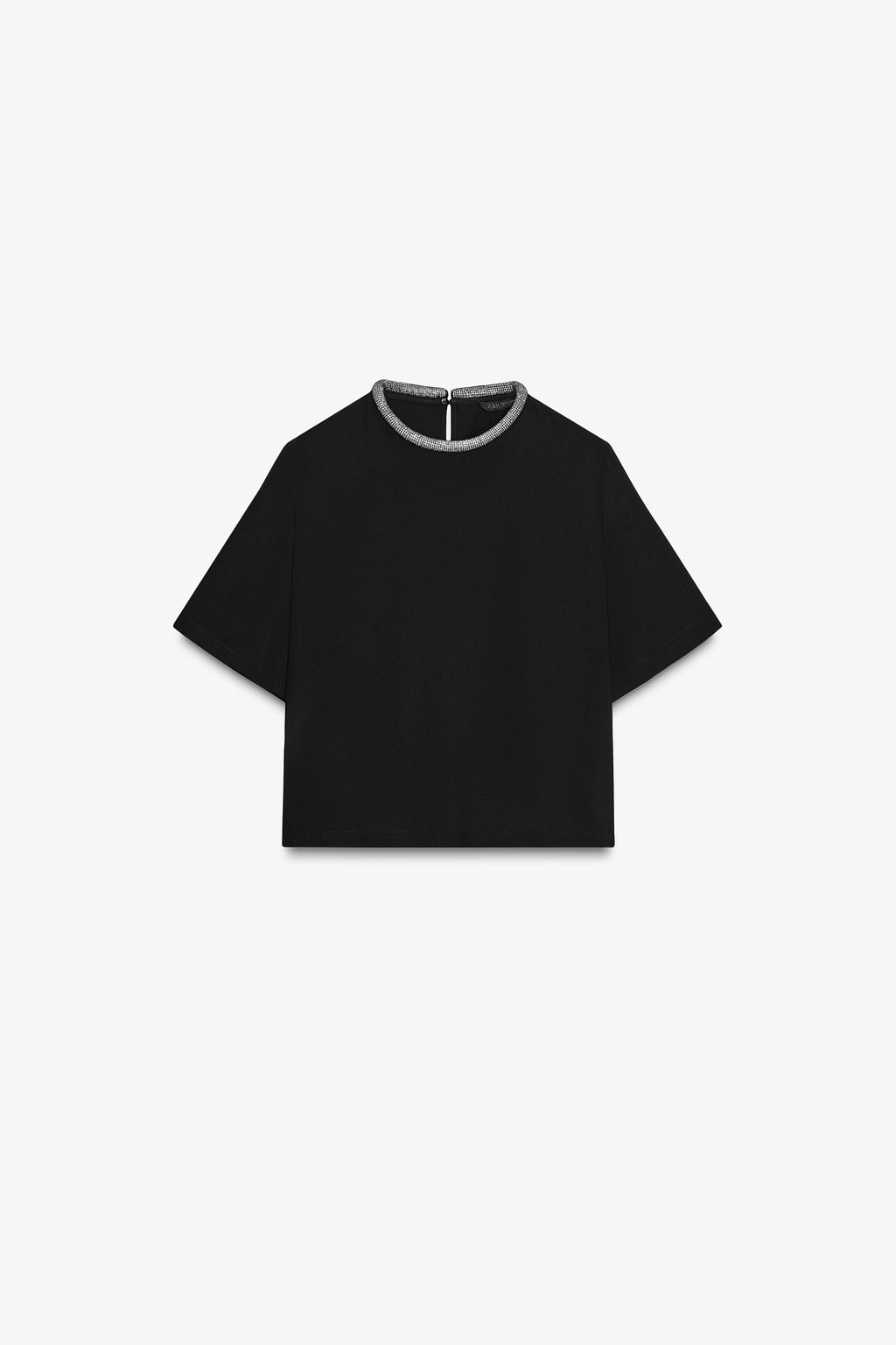 TOP WITH GLITTER NECK - Zara фото 6