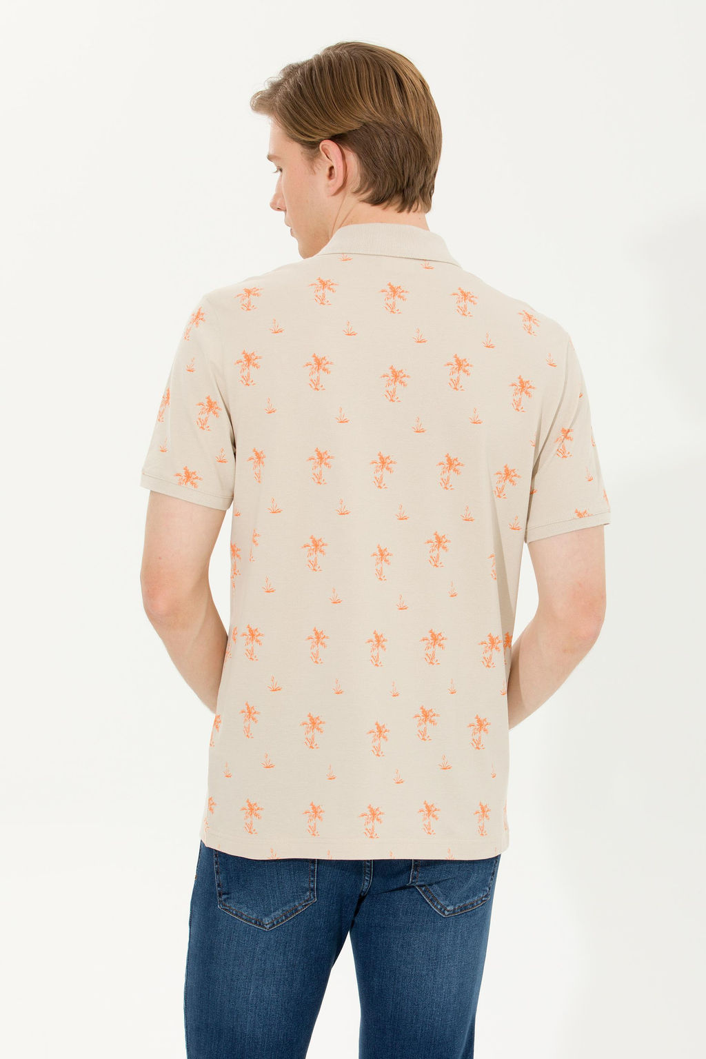 U. S. Polo Assn Мужская футболка с воротником-поло Stone - U.s. polo assn фото 20