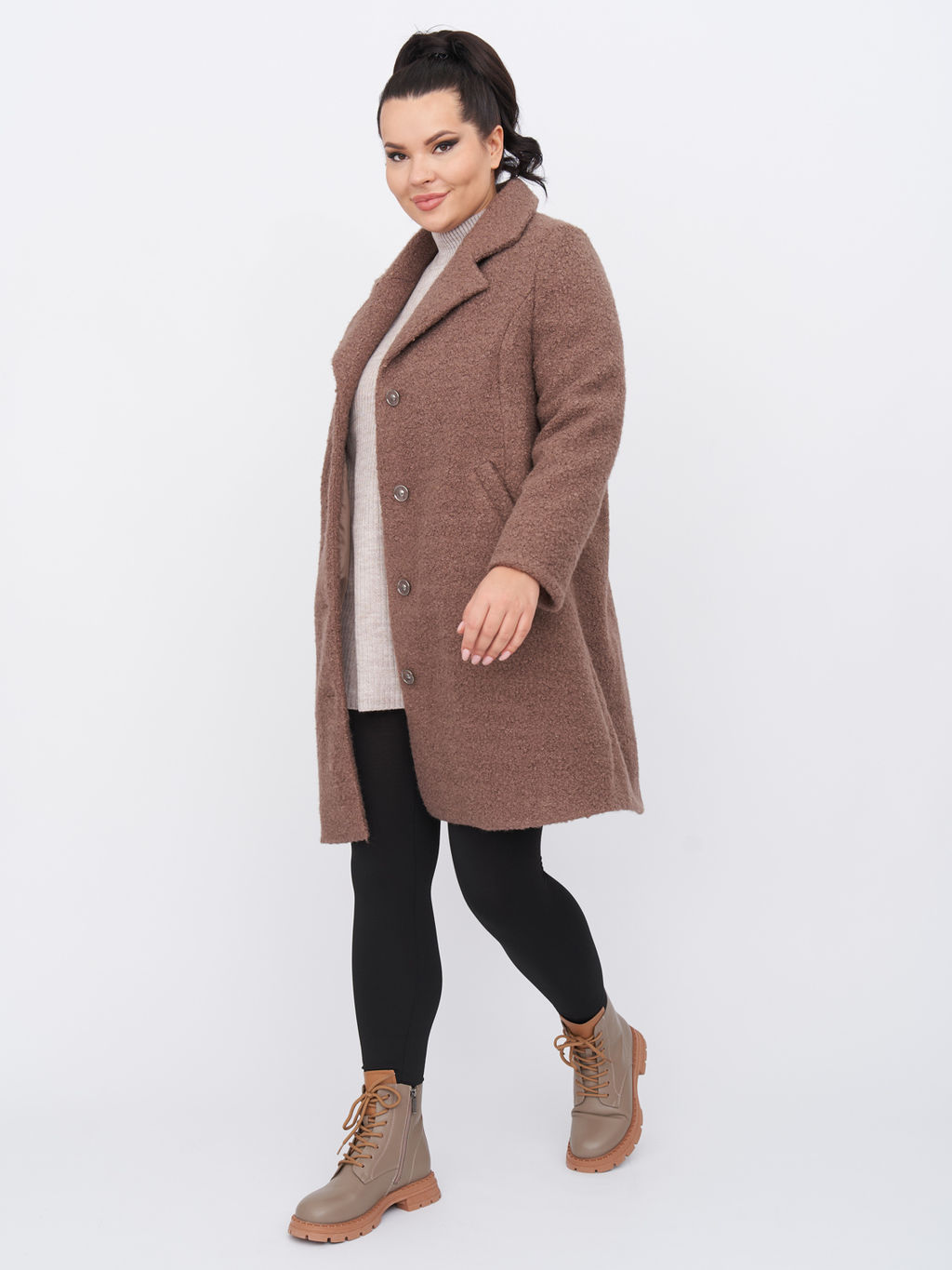 Пальто из букле ZPL13023BRW19 - Артесса фото 6