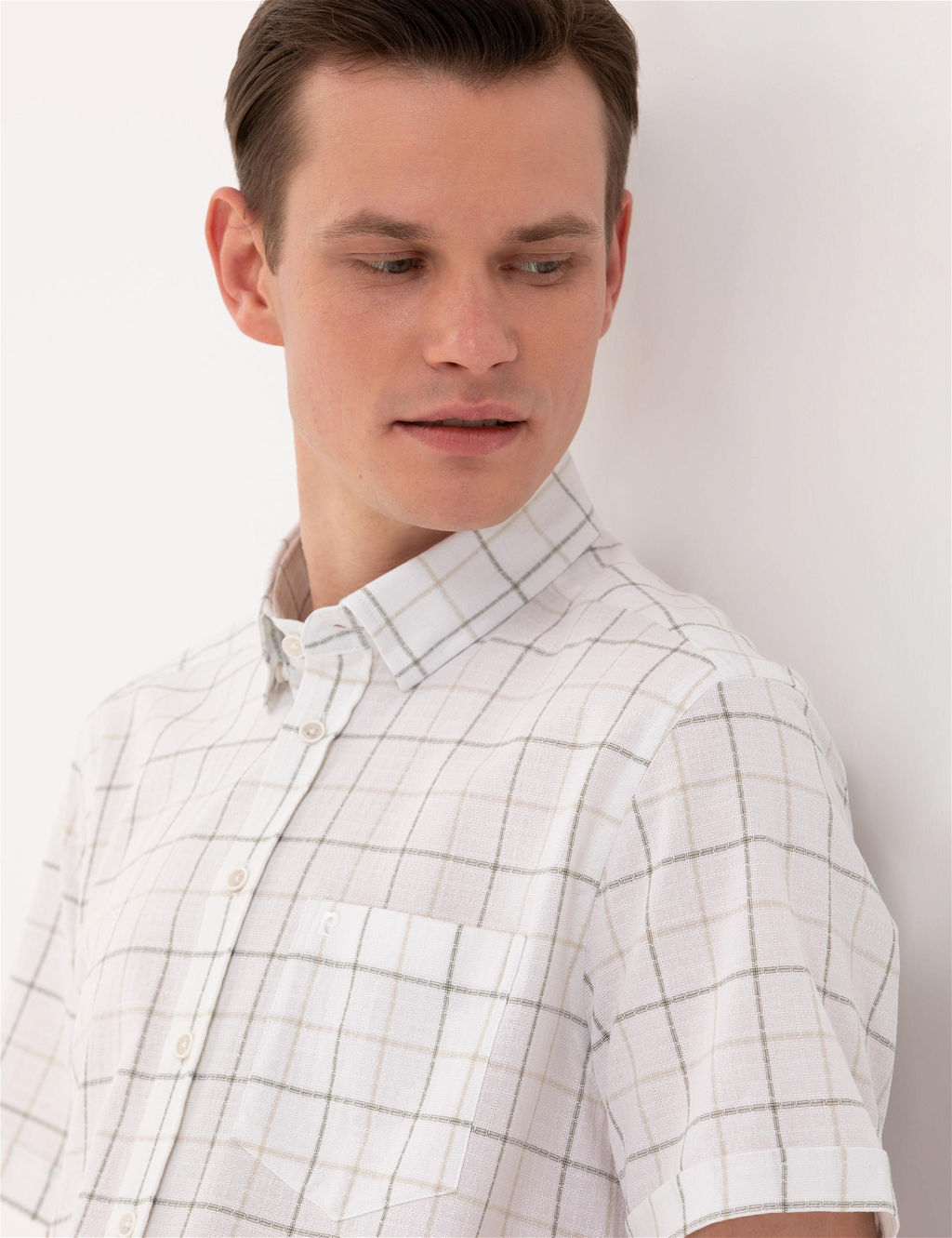 Haki Regular Fit K_sa Kollu G_mlek - Pierre cardin фото 2