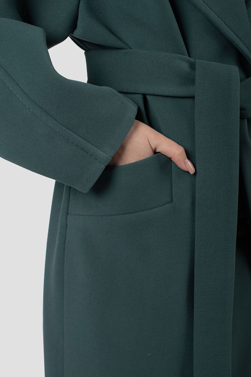 01-12216 Пальто женское демисезонное (пояс) - El podio фото 14