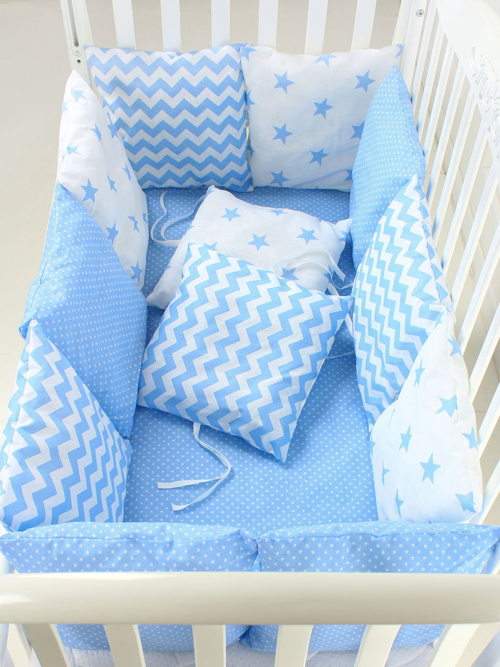 Бортики в кровать - Голубой Набор бортиков