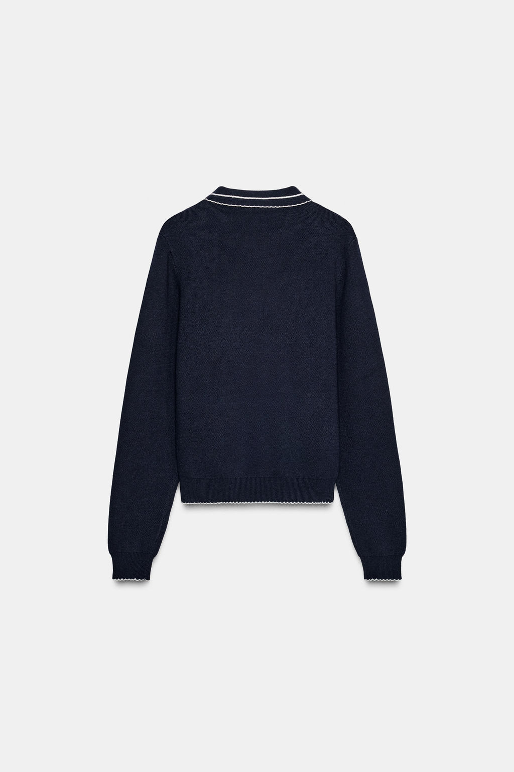 KNIT POLO SHIRT WITH CONTRAST TRIMS - Zara фото 5