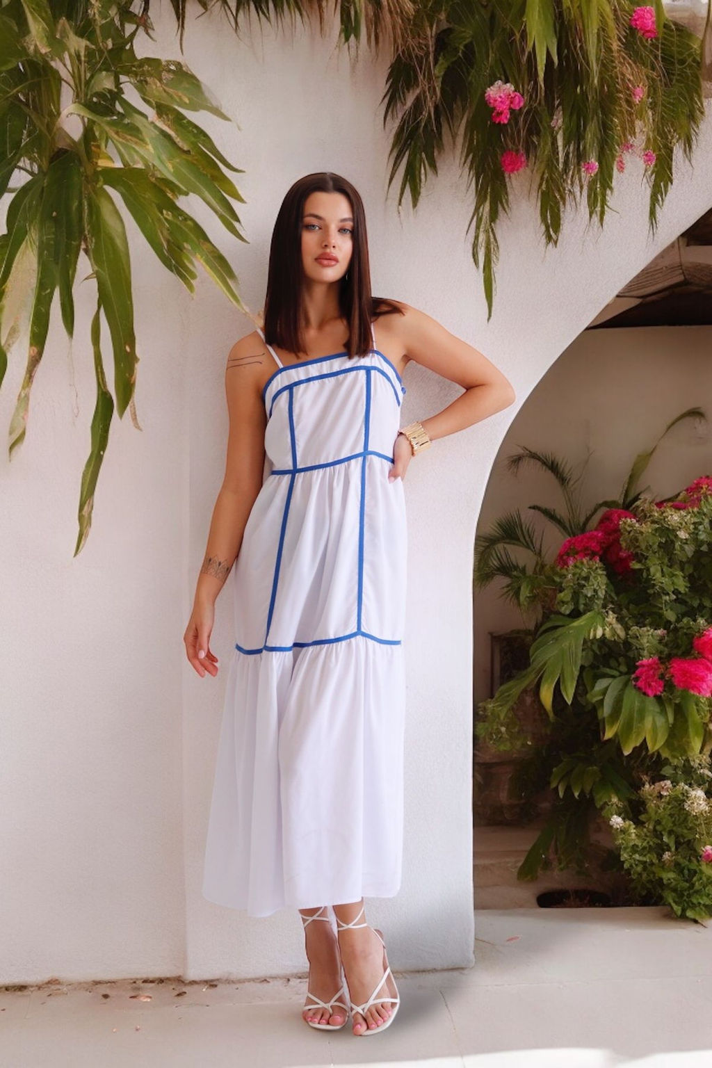 12987 Сарафан летний белый - Martichelli фото 5