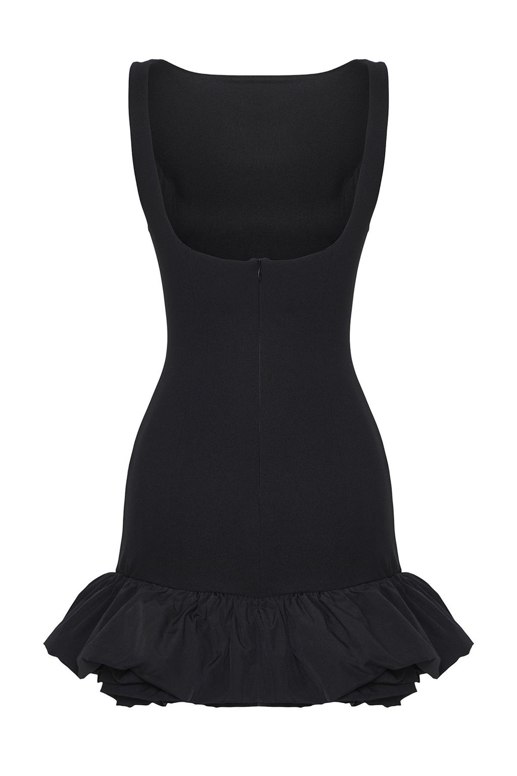 TRENDYOLMILLA Siyah Balon Etek Detayl? Ici Sort Astarl? Dokuma K?sa Elbise TPRSS25EL00059  фото 10