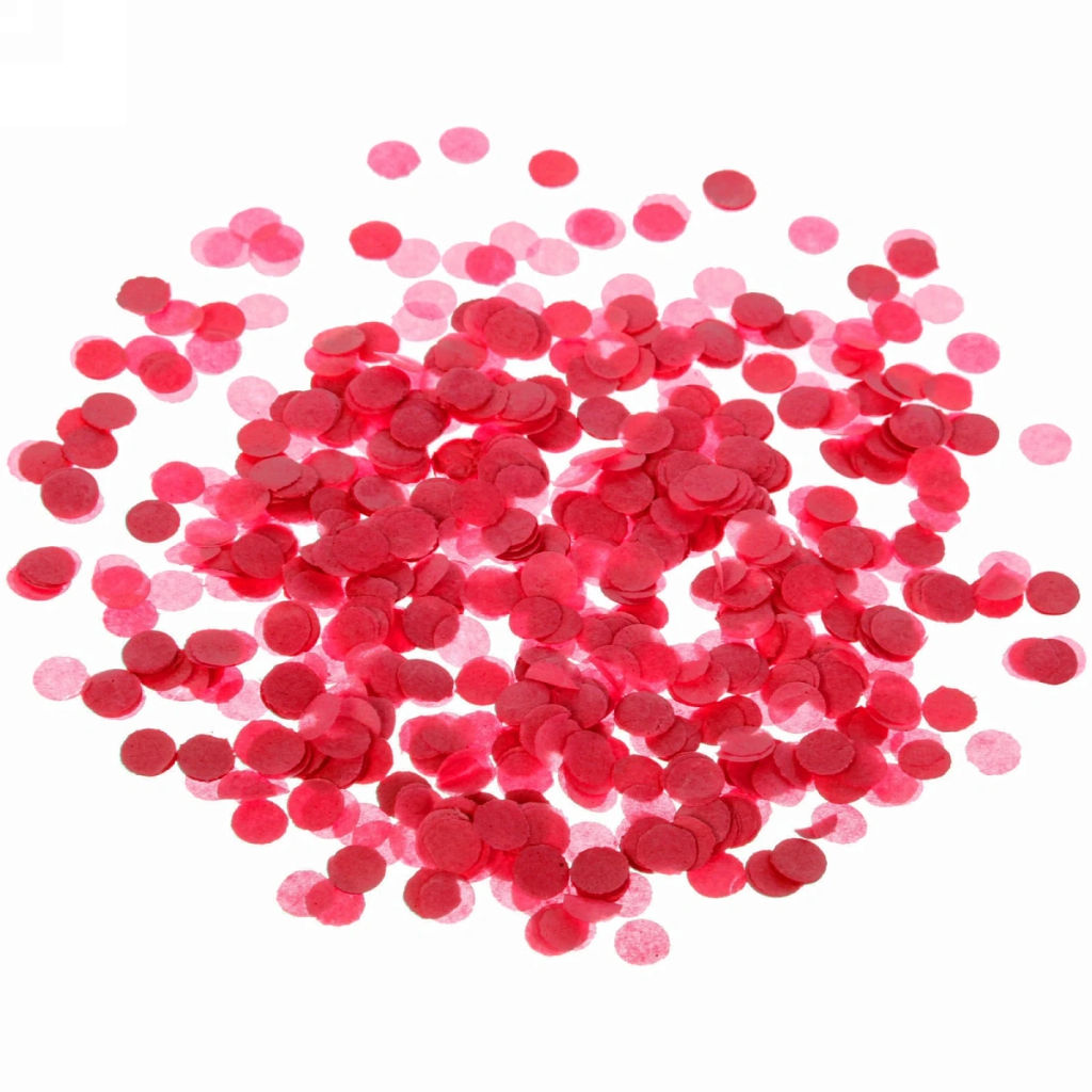 Цена за 5 шт. Конфетти "Круги красные" 10 г, бумага