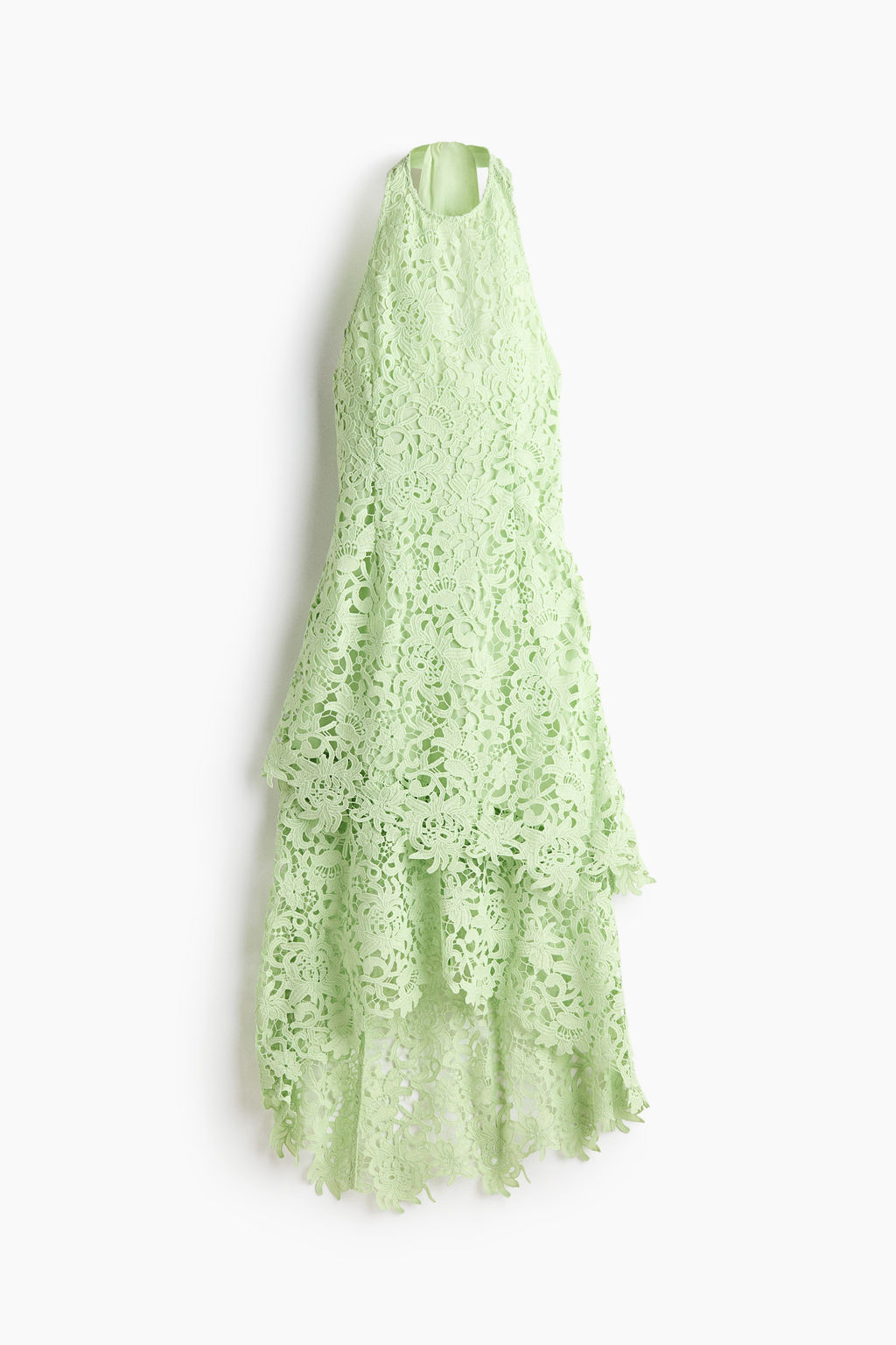 Vestido halter de encaje