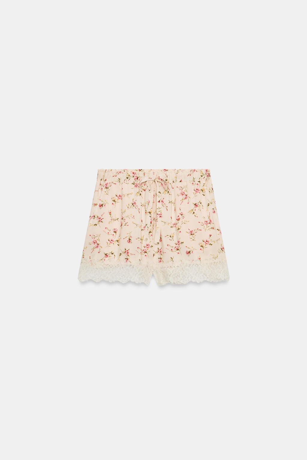 SHORTS ESTAMPADO FLORAL ENCAJE / Estampado - Zara фото 7