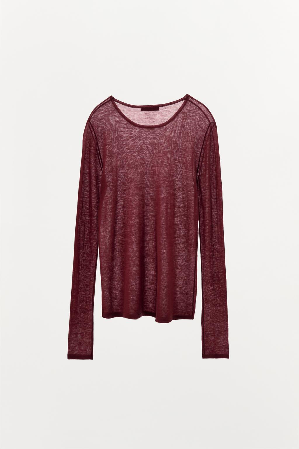 100% WOOL T-SHIRT - Zara фото 7