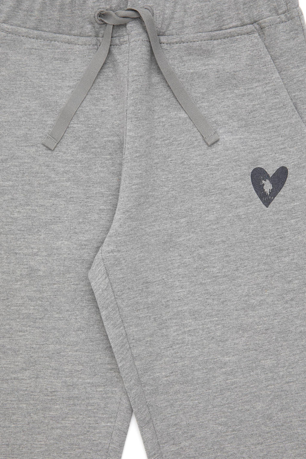 Серые меланжевые спортивные штаны для девочек - U.s. polo assn фото 4