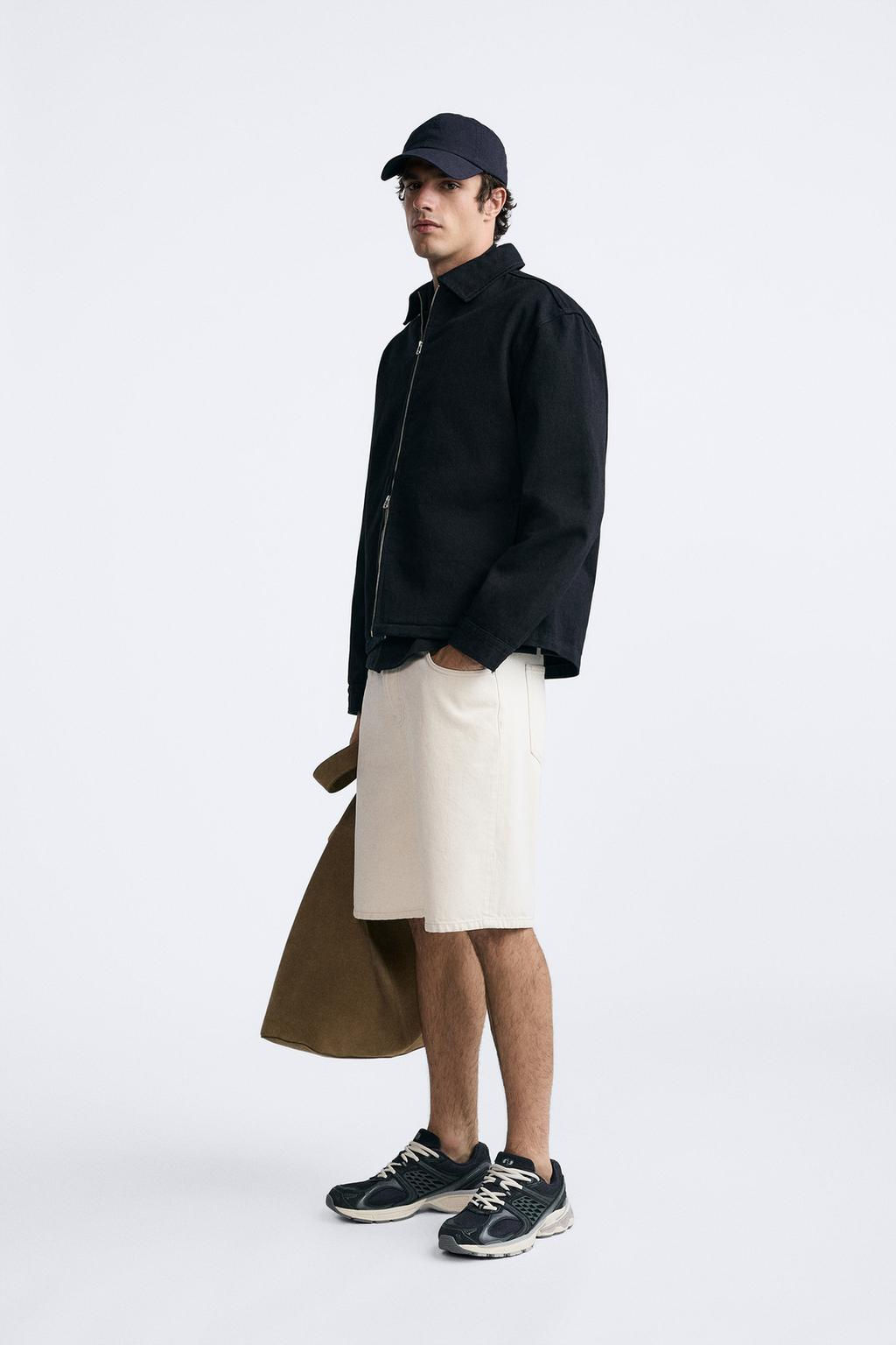 DENIM OVERSHIRT WITH ZIP - Zara фото 4