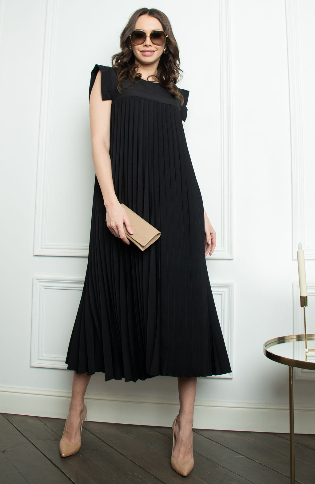 Платье-гофре черный - Donna saggia фото 5