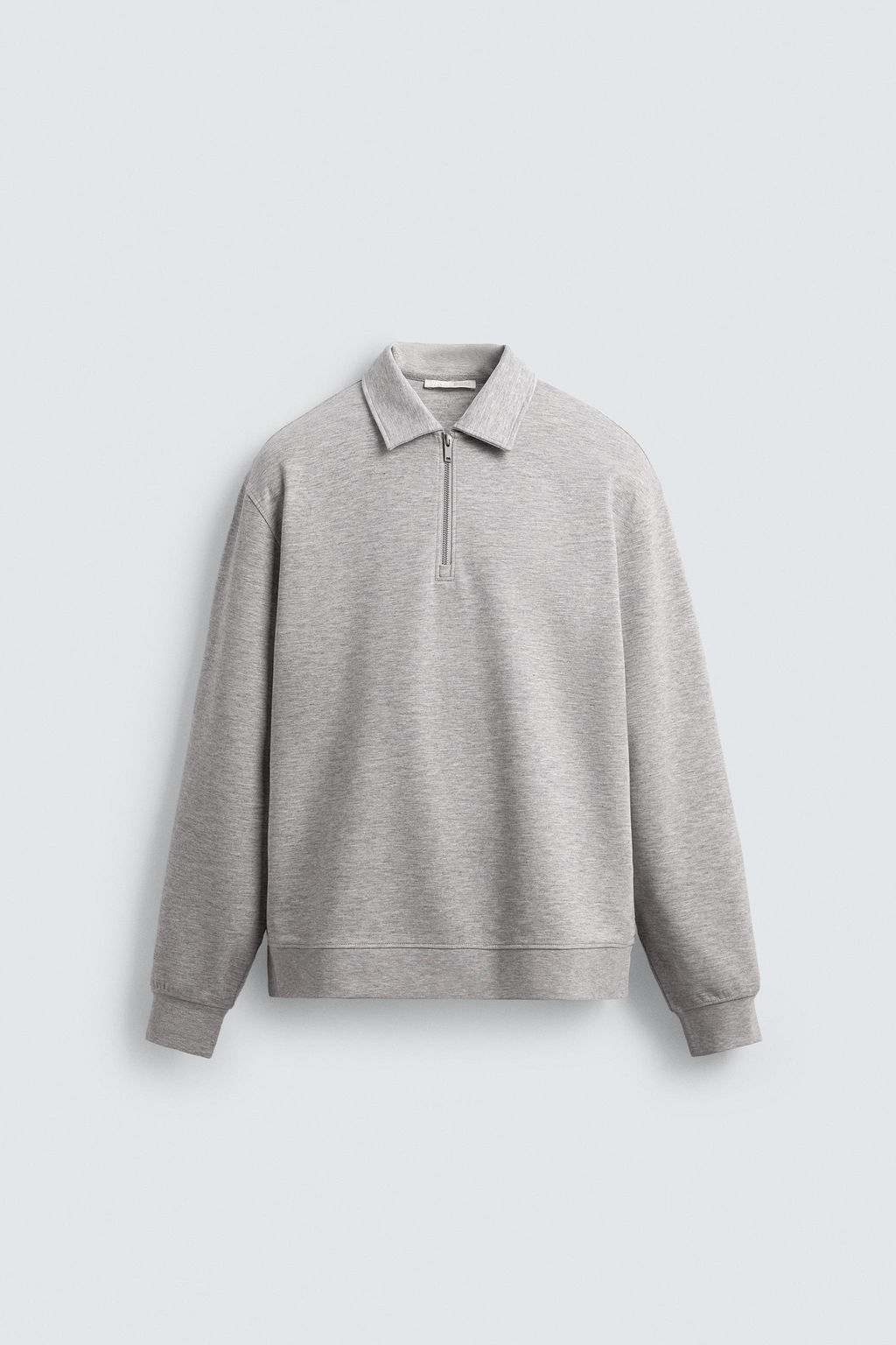 SUDADERA POLO INTERLOCK CREMALLERA / Gris vigor? - Zara фото 6