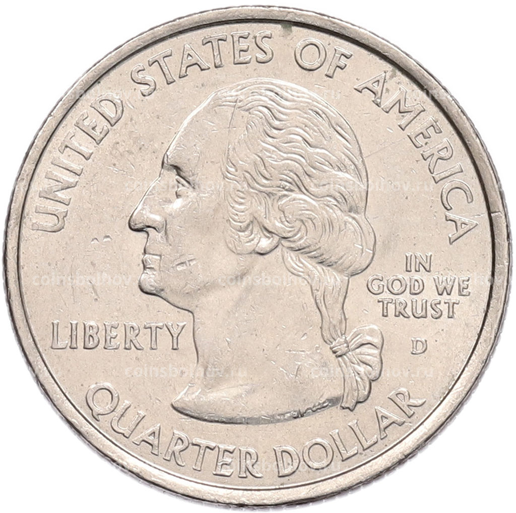 Монета 1/4 доллара (25 центов) 2001 года D США Штаты и территории  Кентуки