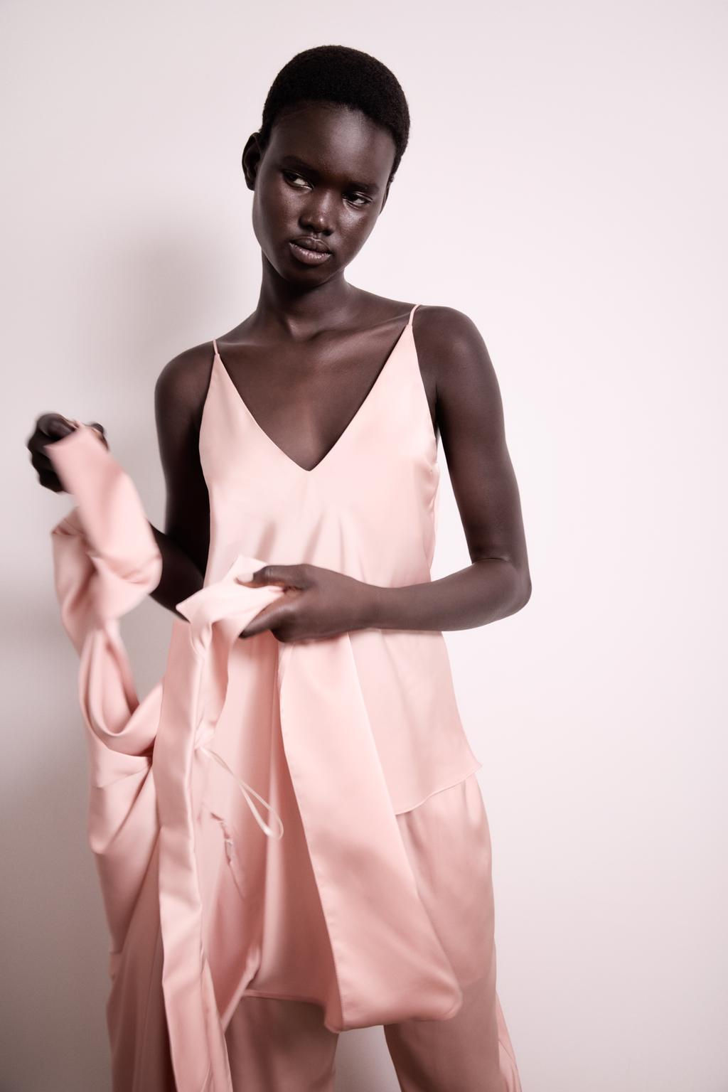 SATIN PYJAMA-STYLE TROUSERS - Zara фото 2