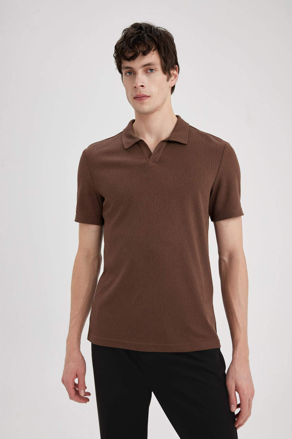 Modern Fit Basic Duz K?sa Kollu Polo Tisort - Defacto фото 3