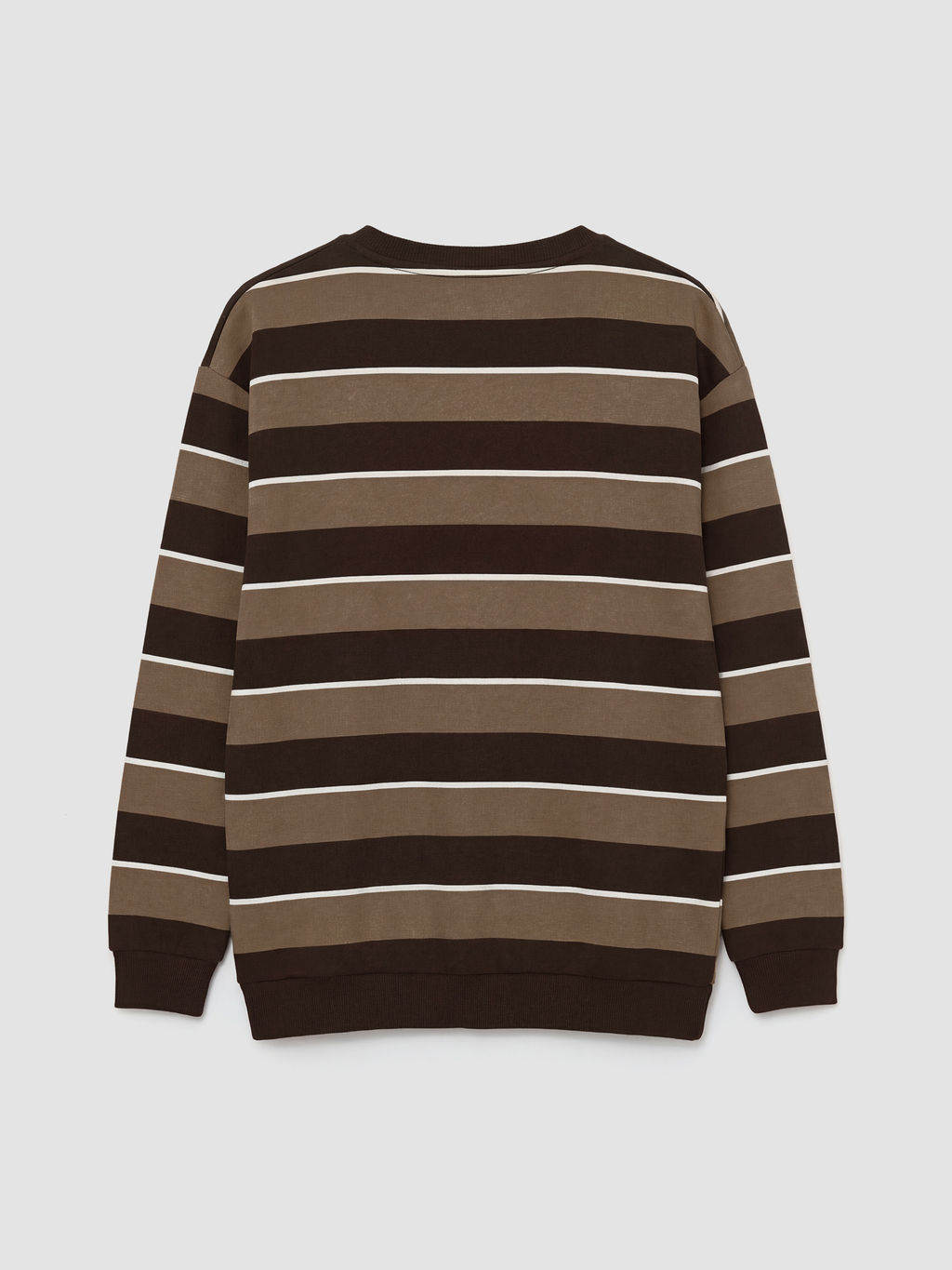 Bisiklet Yaka ?izgili Erkek ?ocuk Sweatshirt