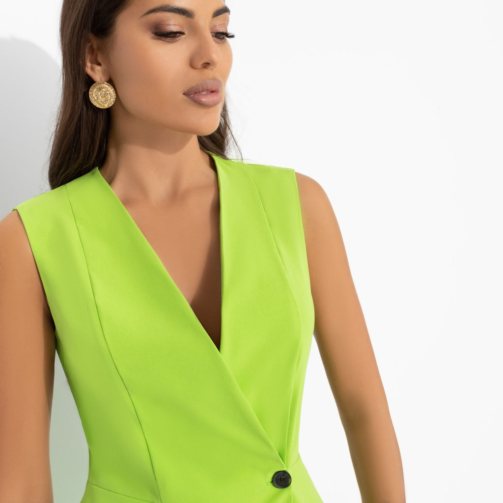 Жилет приталенный, Стильный лидер (лайм) - Charutti фото 3